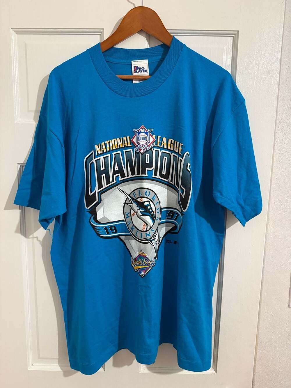 Vintage 1997 Florida Marlins National League Champions World Series T-Shirt XL